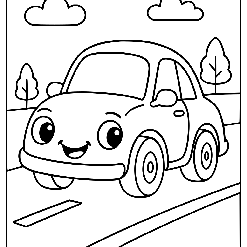 Create a high-quality black-and-white coloring book page for children, featuring