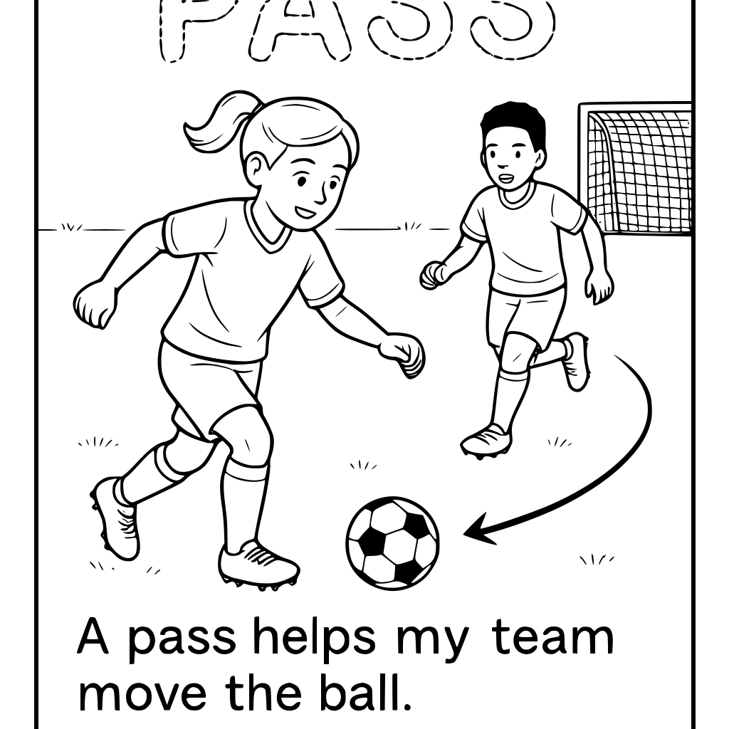 A 50-page “Soccer IQ Coloring Book” for kids ages roughly 4–10 Beautiful black-a