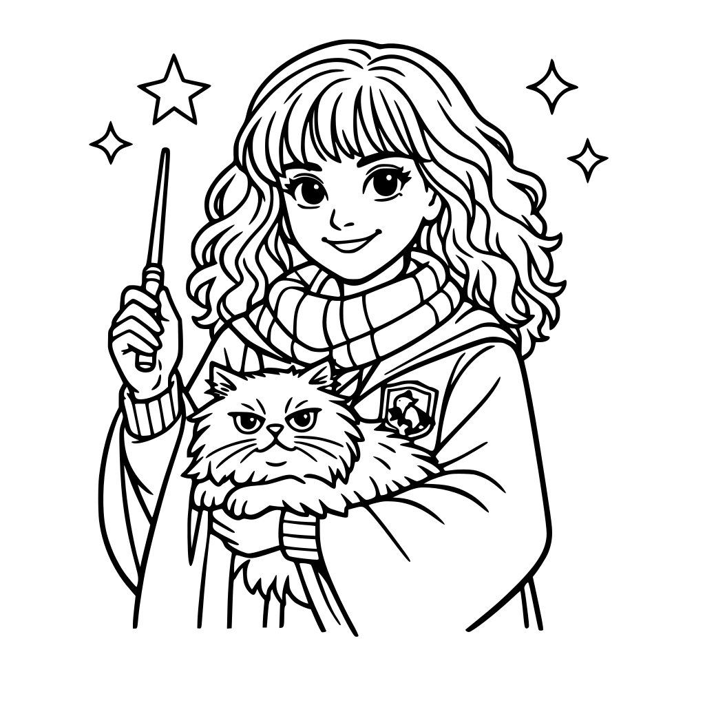 hufflepuffHermione with cat