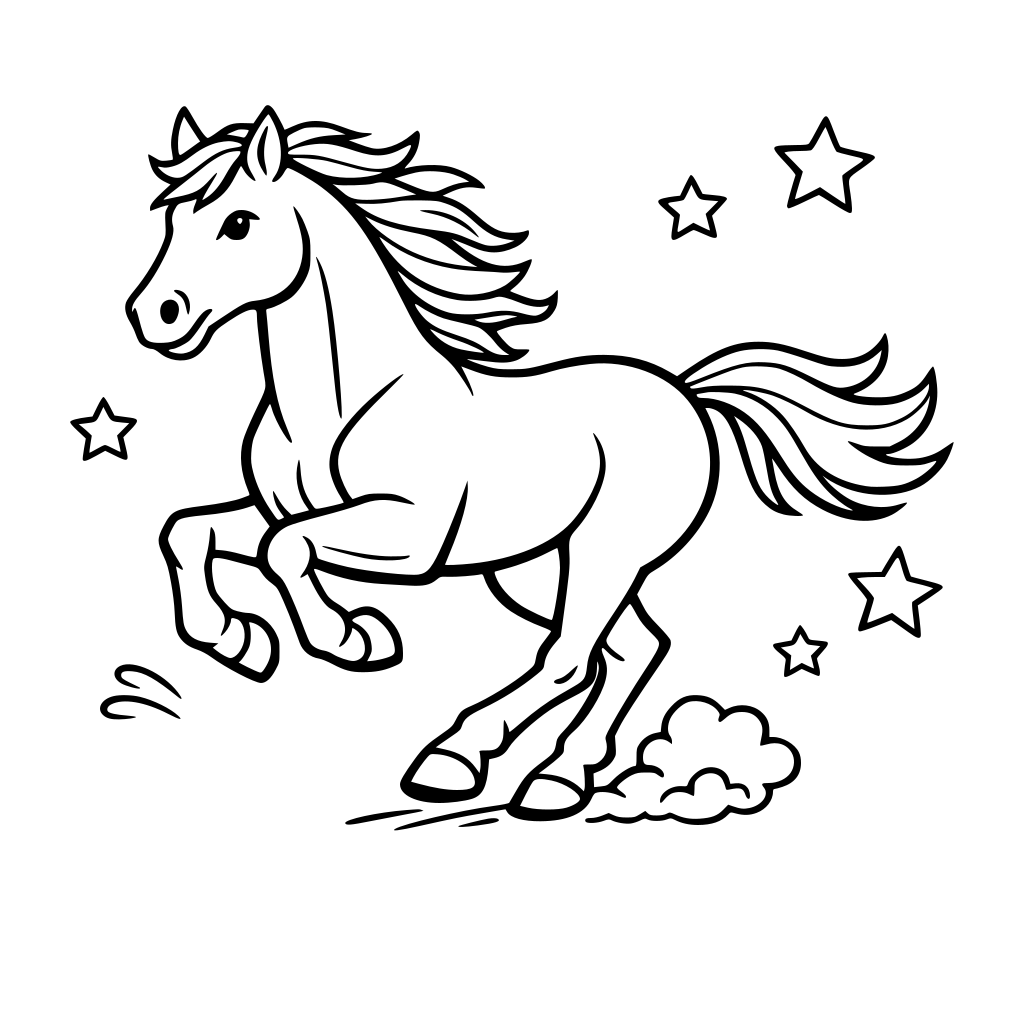 gambar kuda sedang berlari