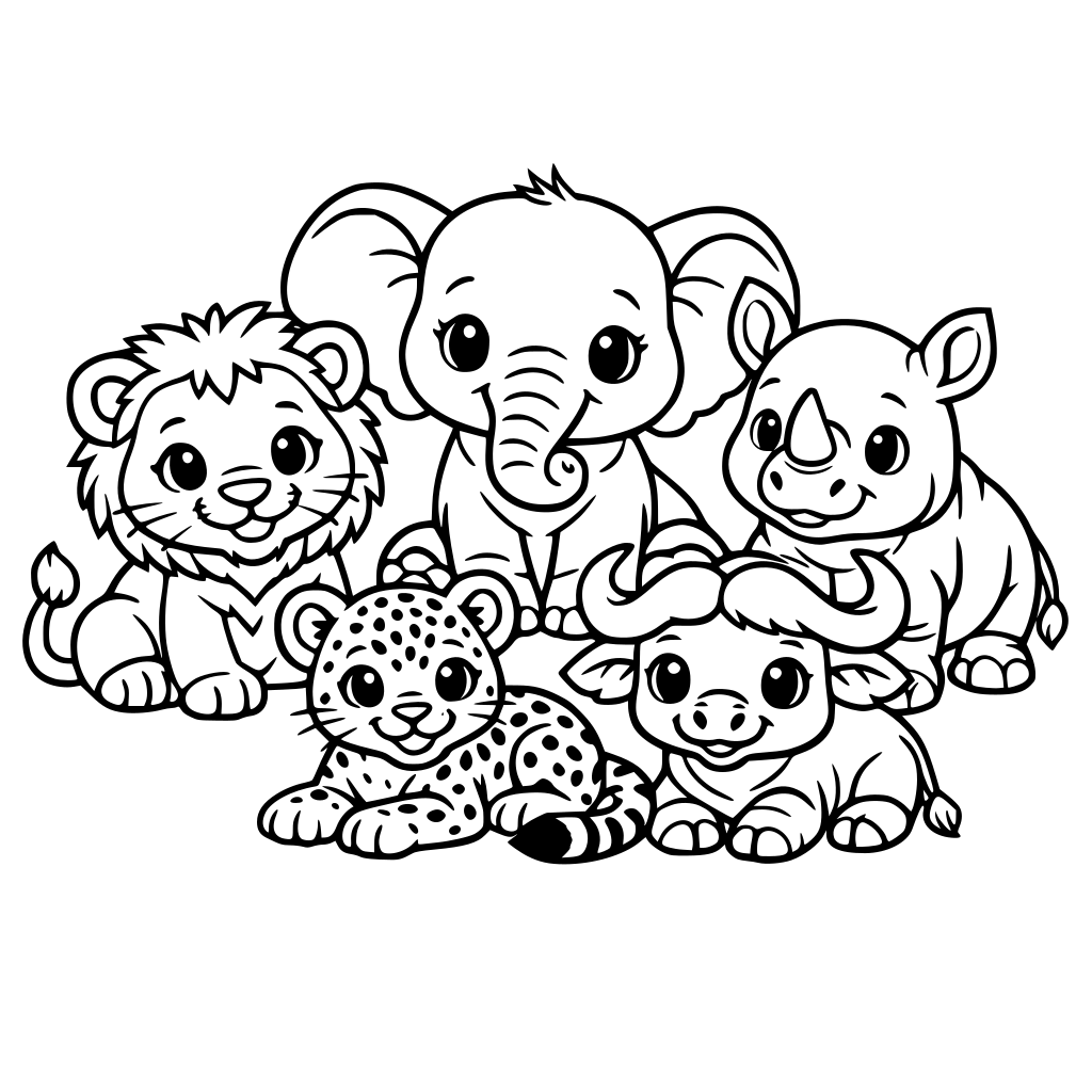 the big 5 of south africa babys