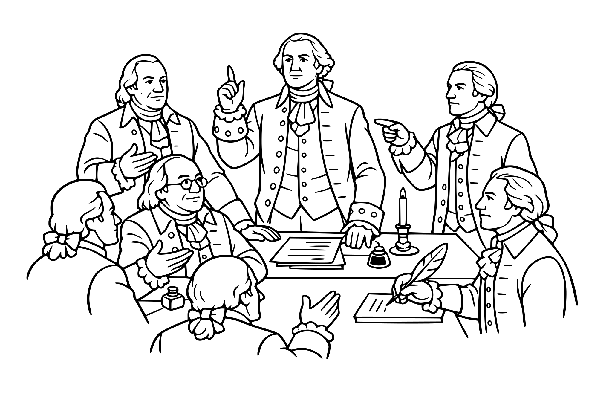 founding fathers debating at constitutional convention