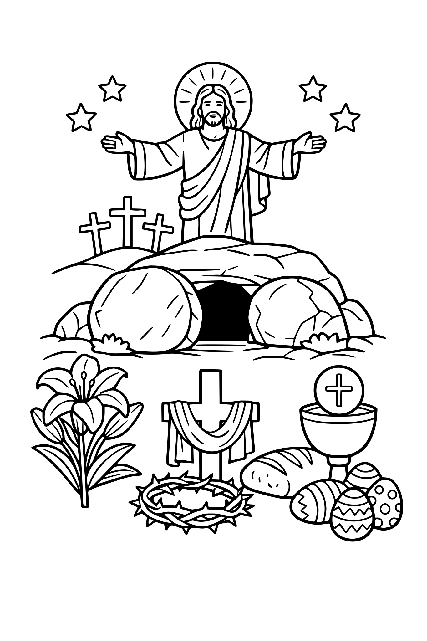 Christian catholic Easter theme