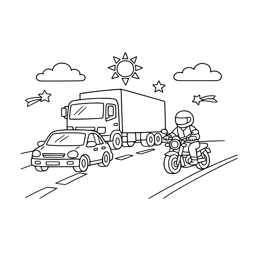 Gambar kendaraan di atas jalan