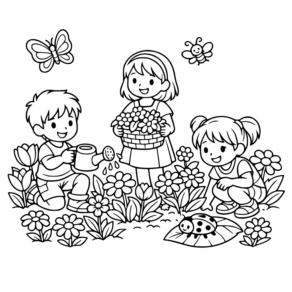 un giardino cob bambini e fiori