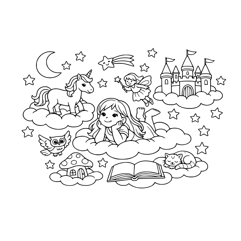 girl in her magical dream