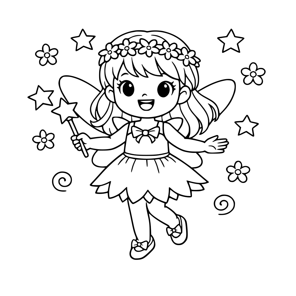 una niña disfrazada de hada