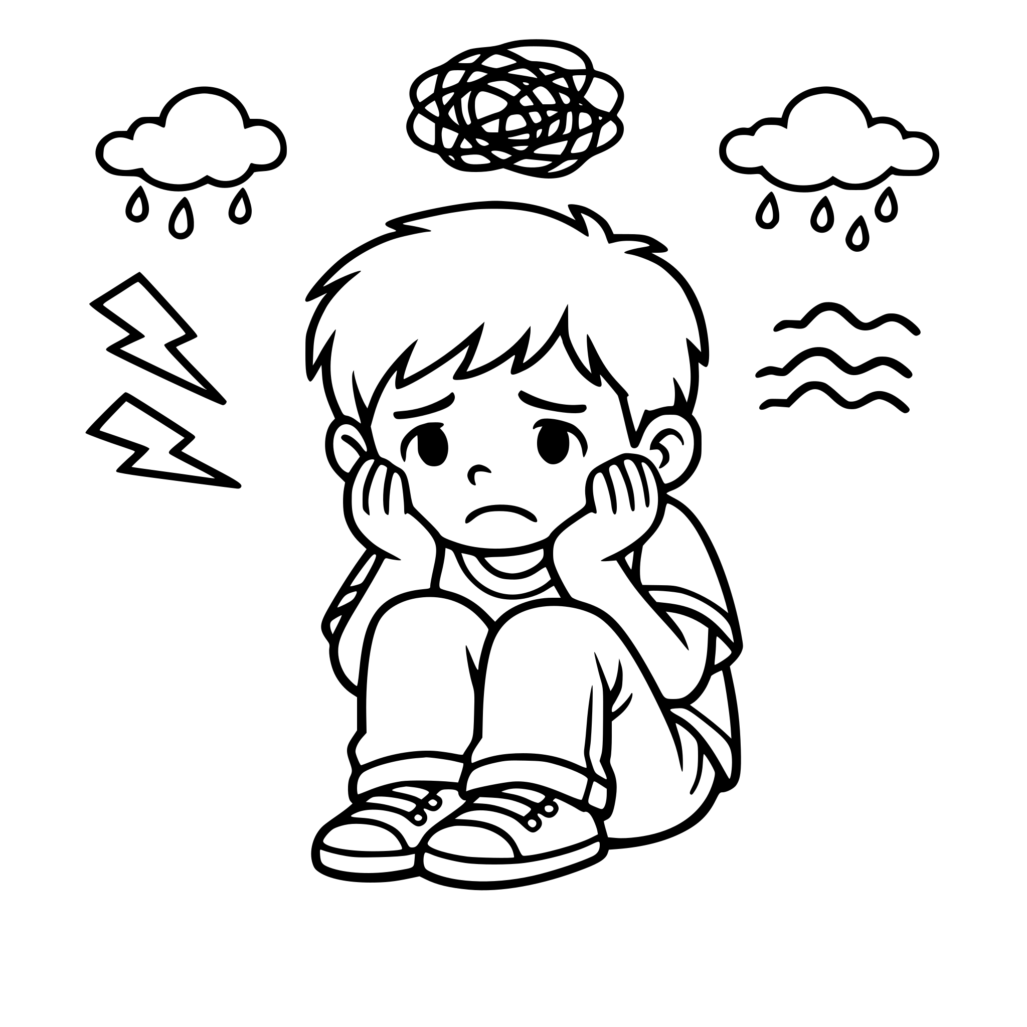 un niño con ansiedad