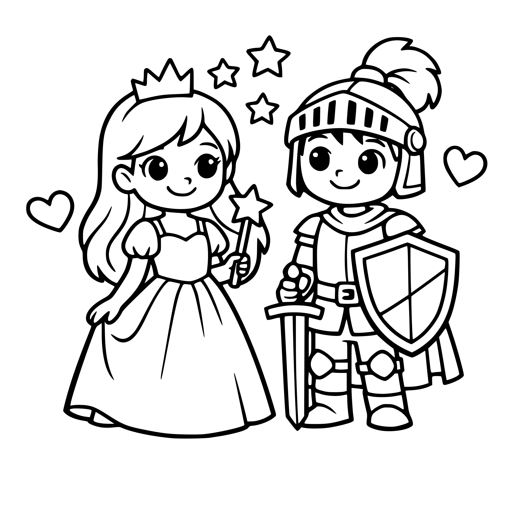 For grade 5 students, unisexual, about a princess and a knight