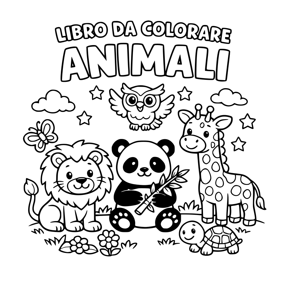coperina libro di animali da colorare