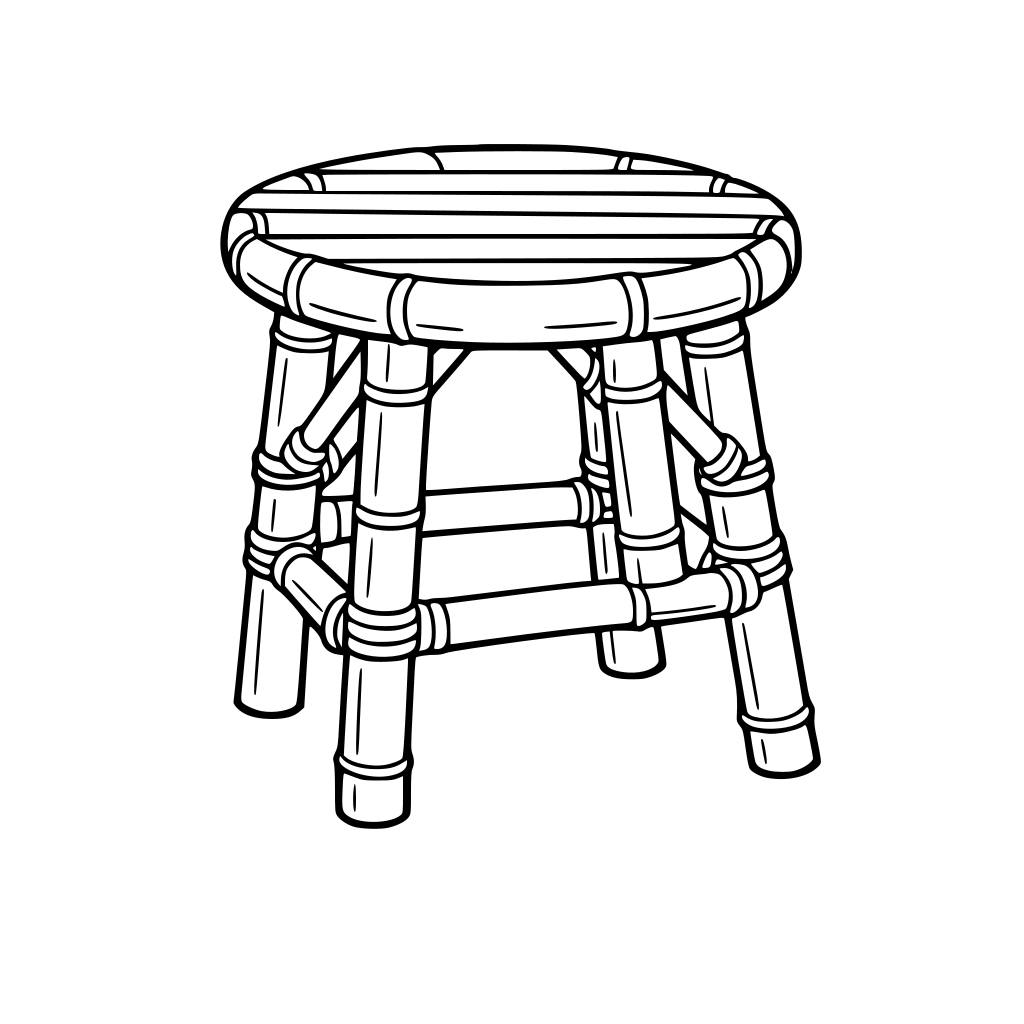 bamboo stool