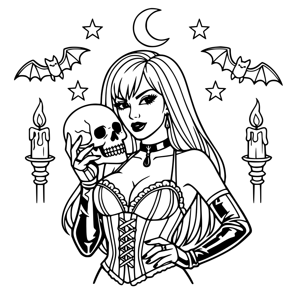 gothic sensual woman