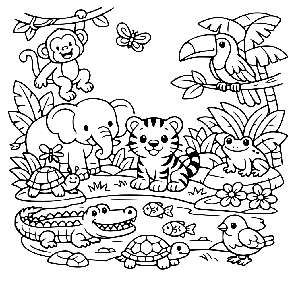 ป่าฝนที่เต็มไปด้วยสัตว์