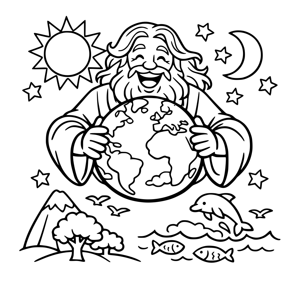 Dio crea il mondo con gioia