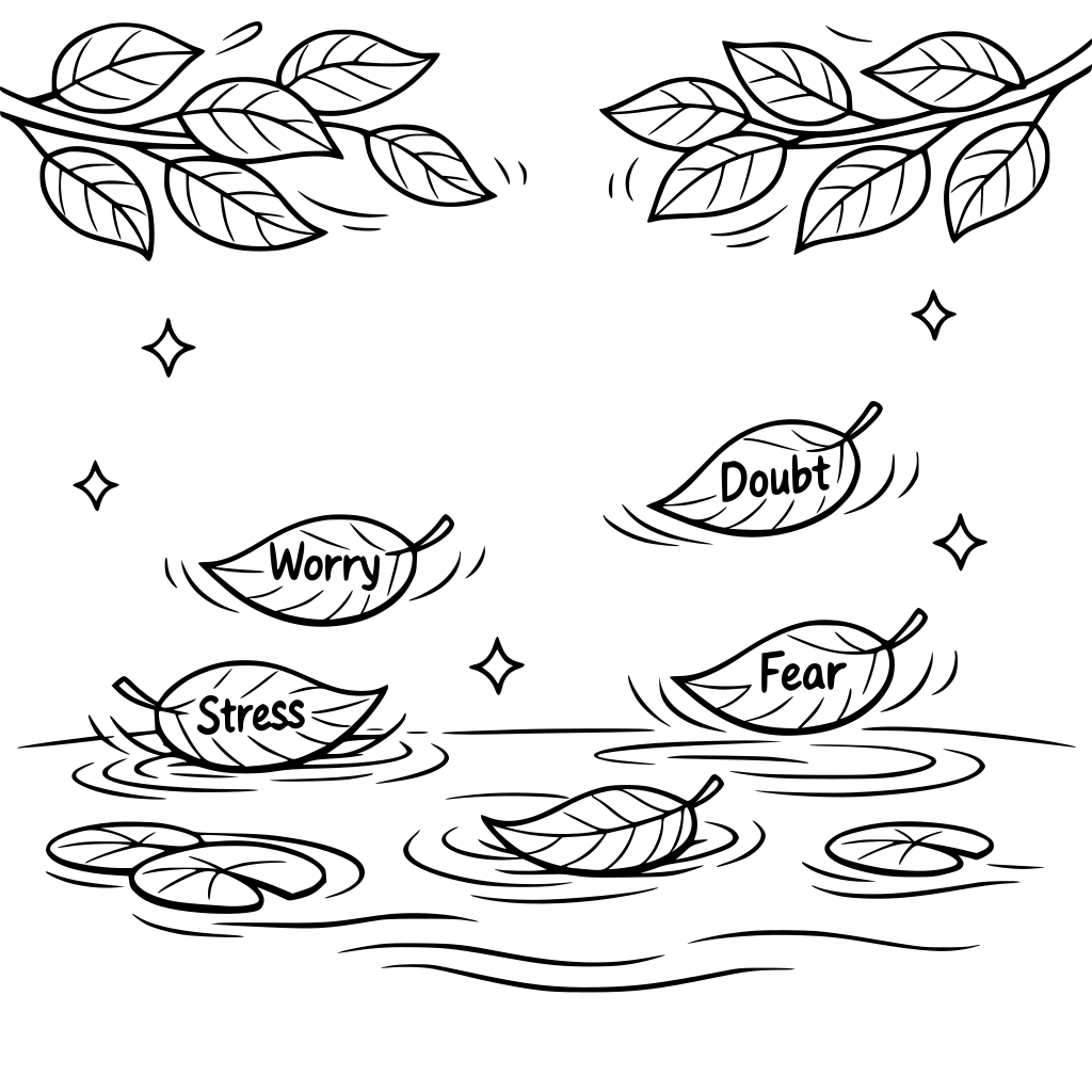 Visualize each leaf swaying gently in the breeze. With every exhale, let a distracting thought drift away like a leaf on water.