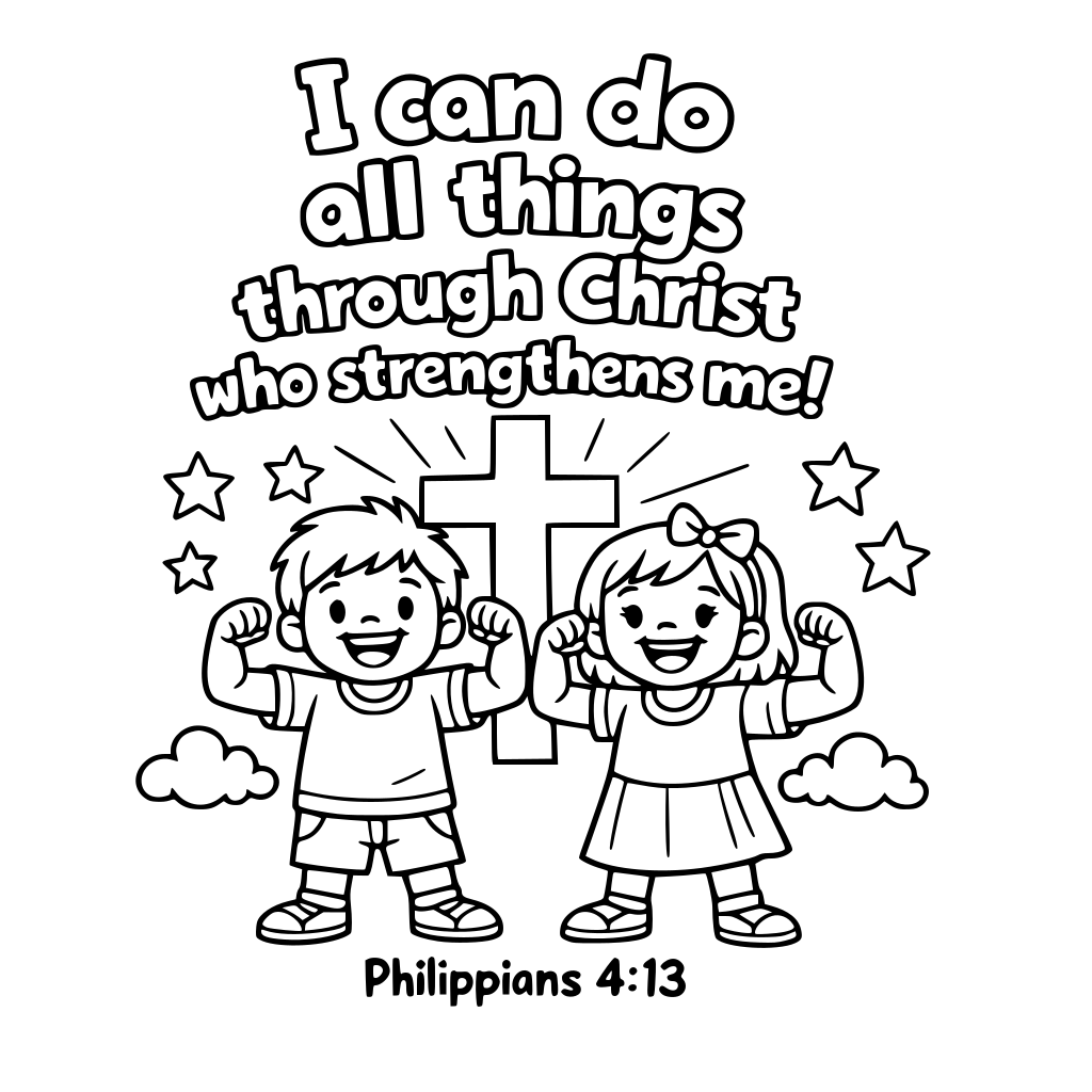 Bible verse kid color pages