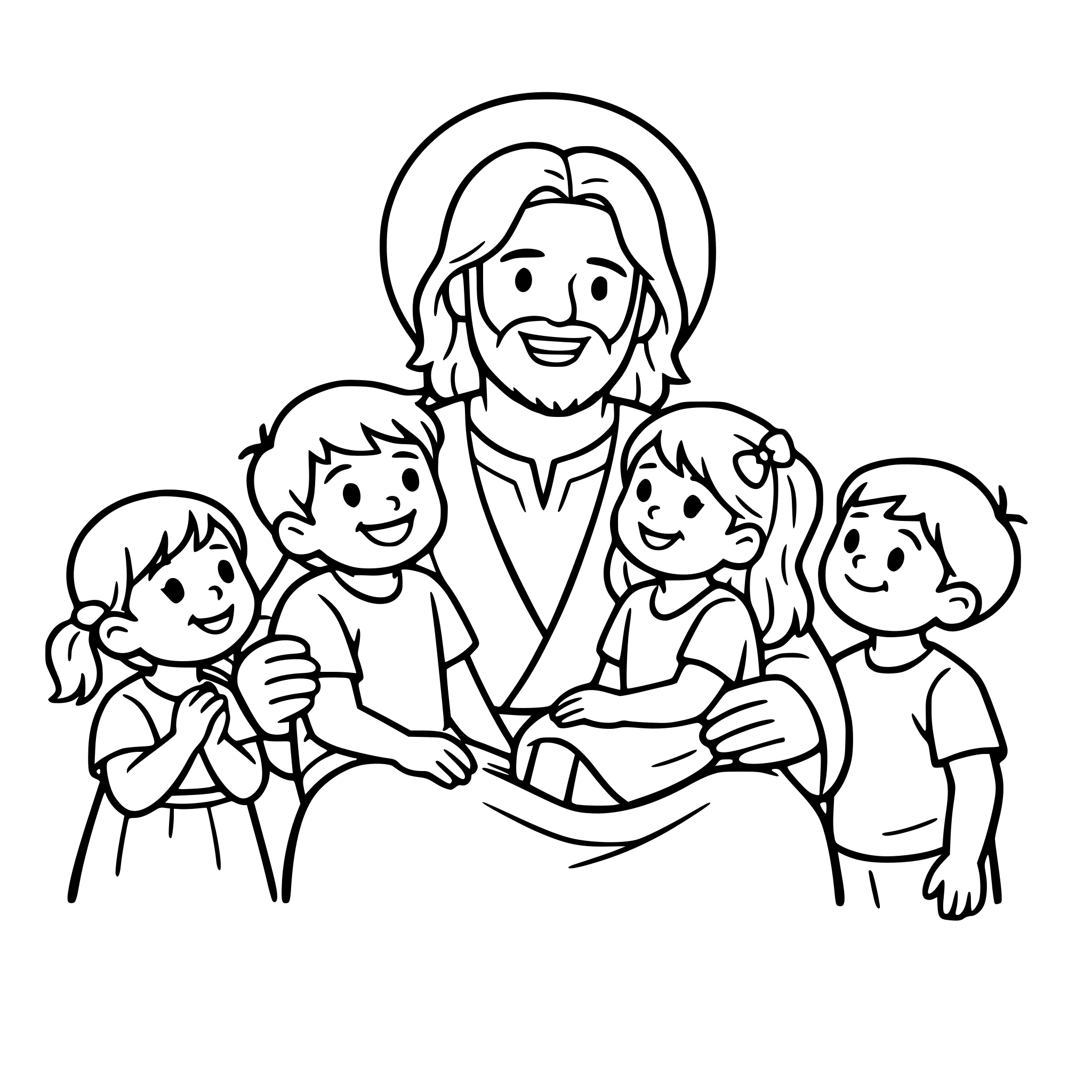 Jesus with chi,dren