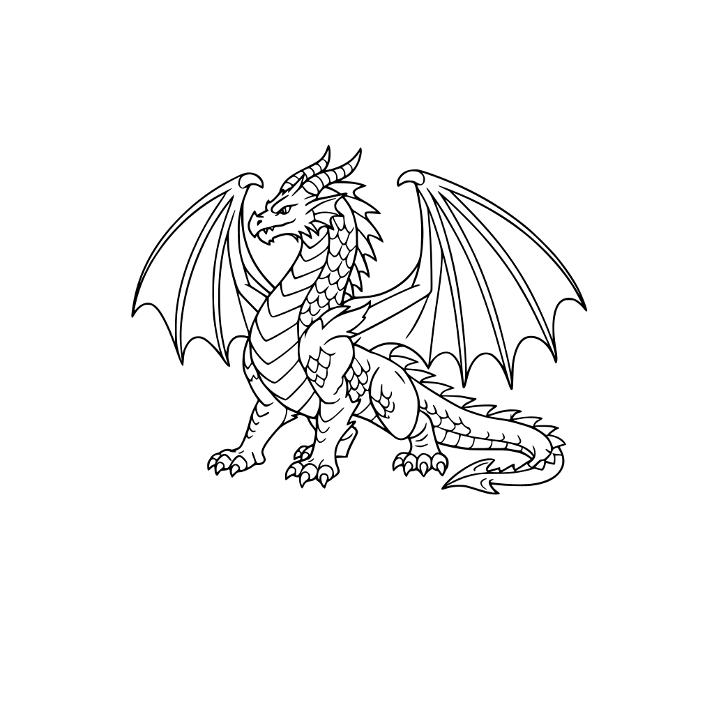 Ein majestätischer drache