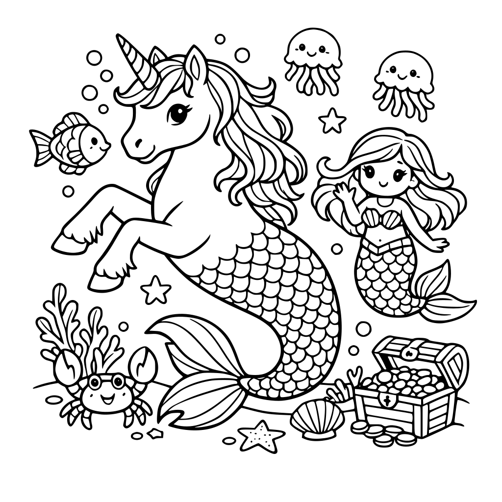unicorn under water mermaid