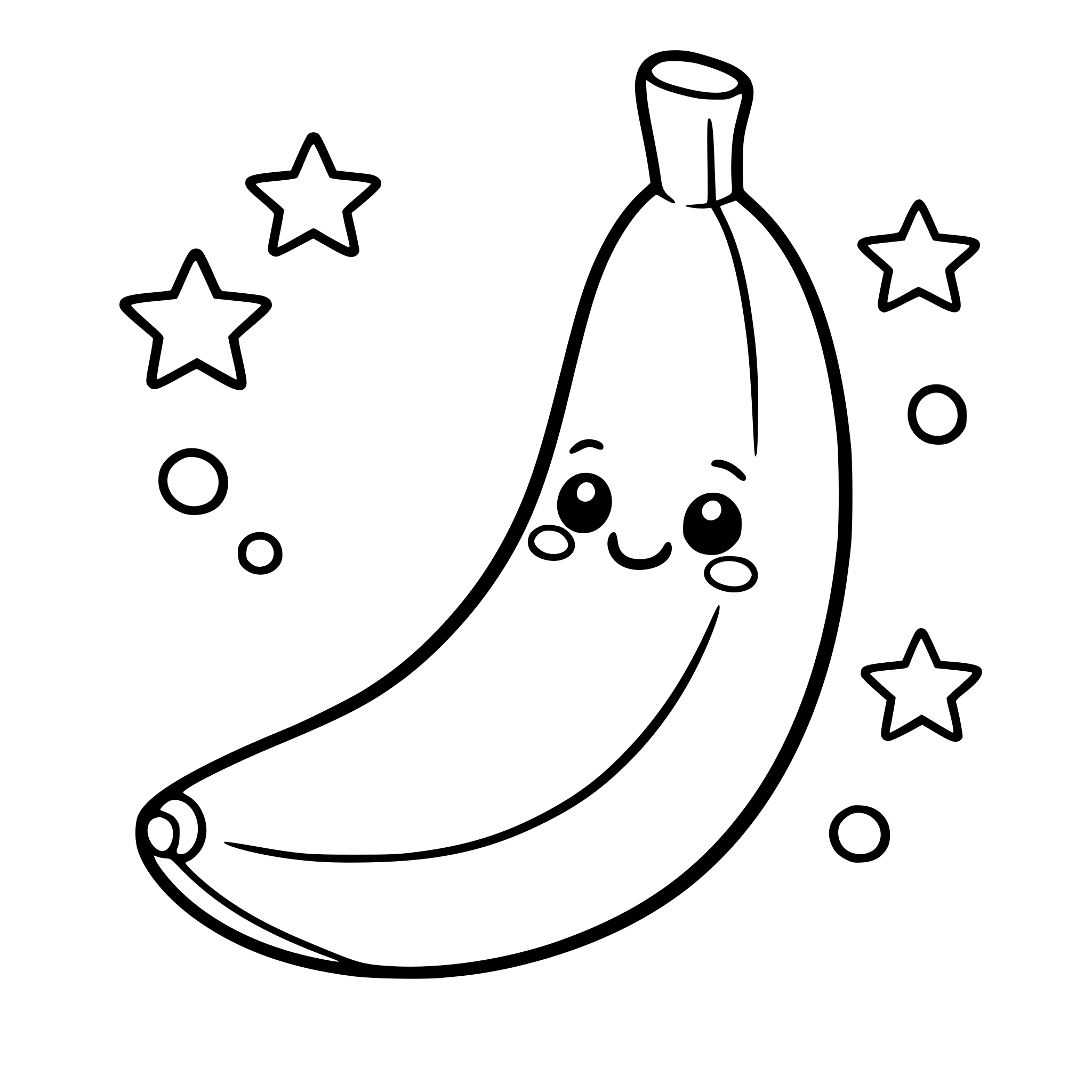 cute smiling banana