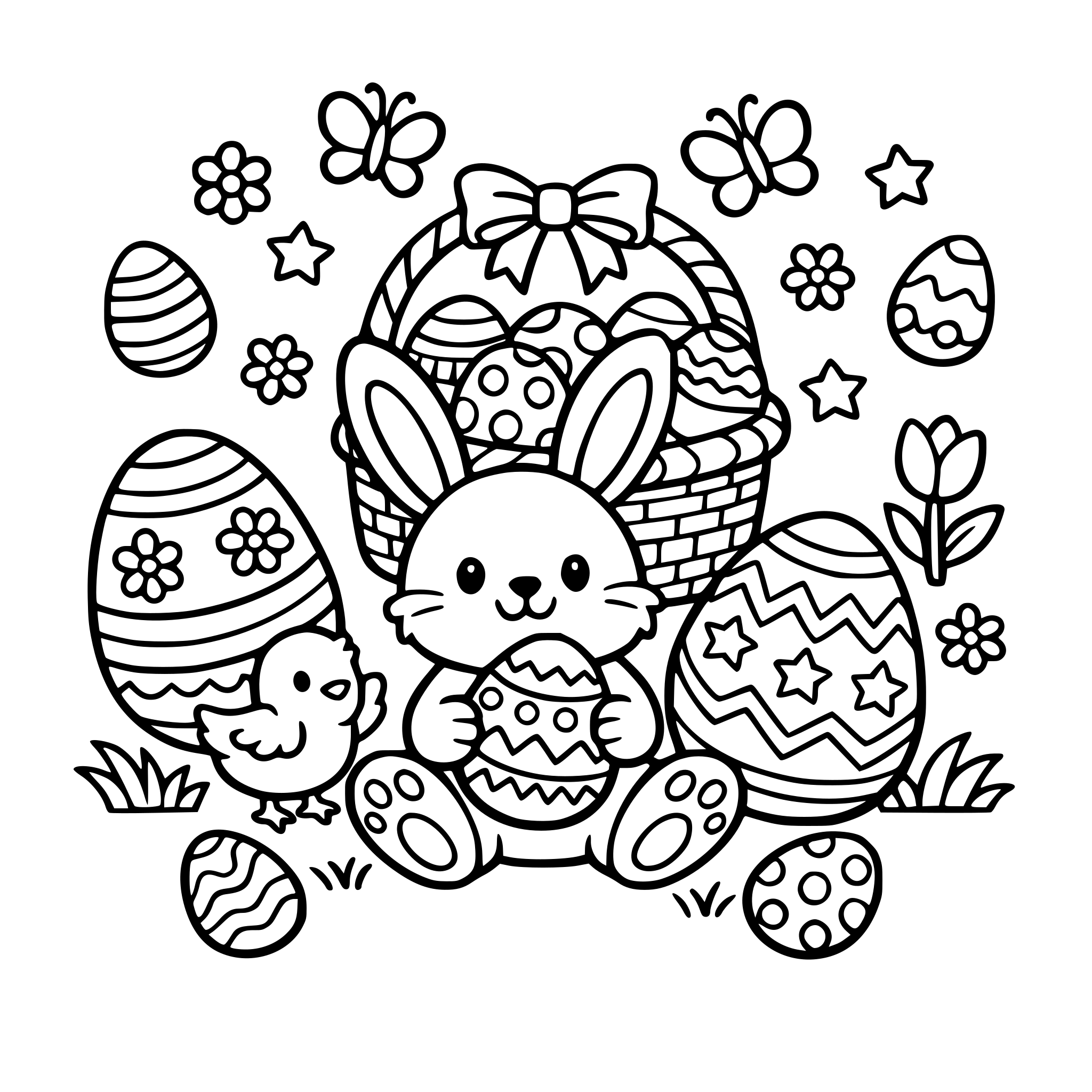 imagenes de pascua para colorear