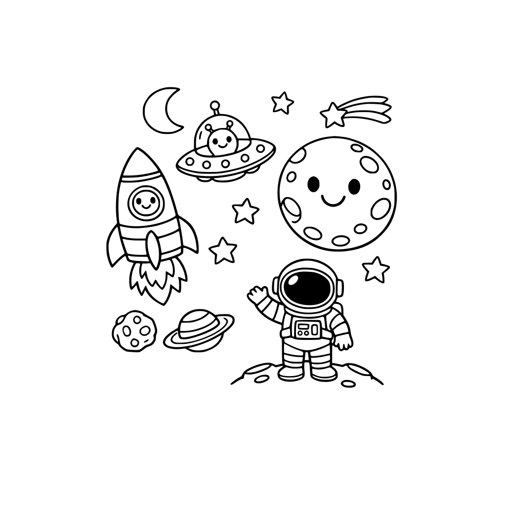 Ein Malbuch mit 60 Bilder im doodle Stil