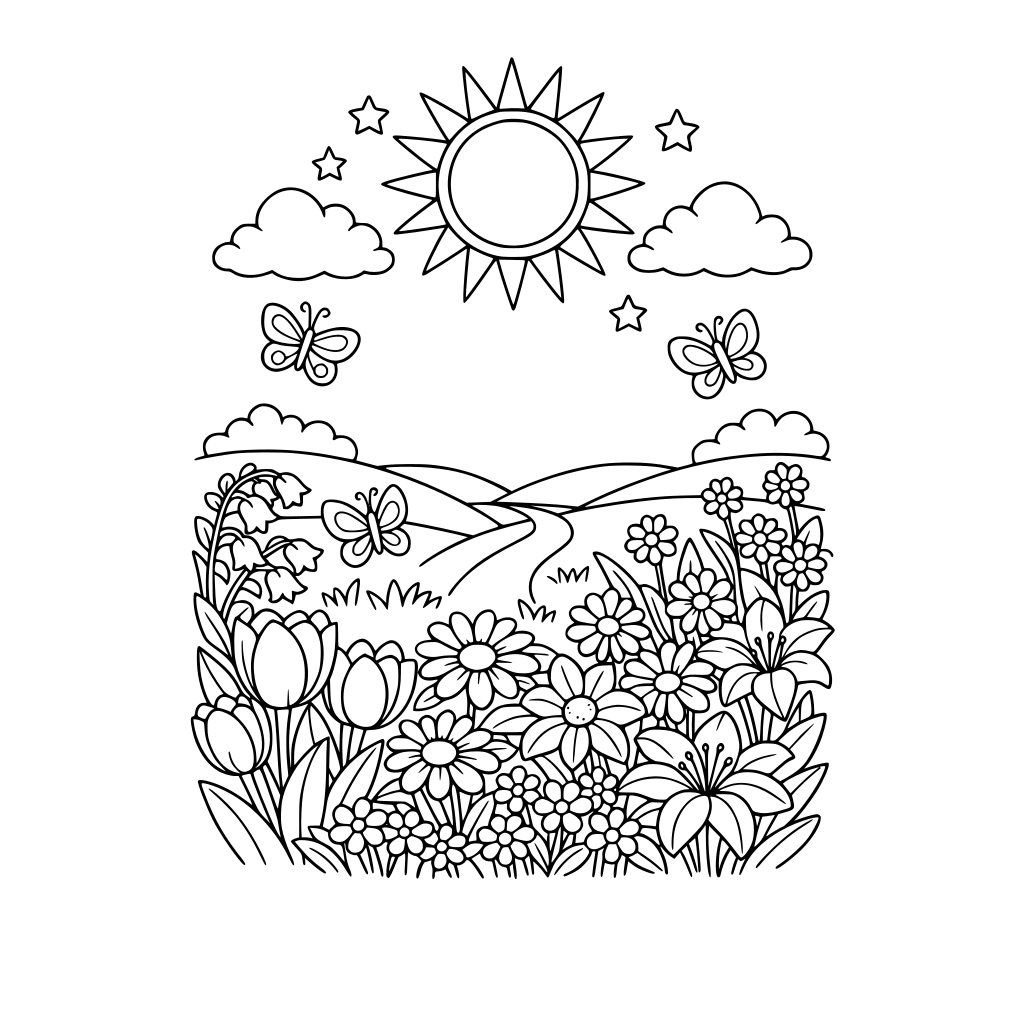 flowers, spring, sunny