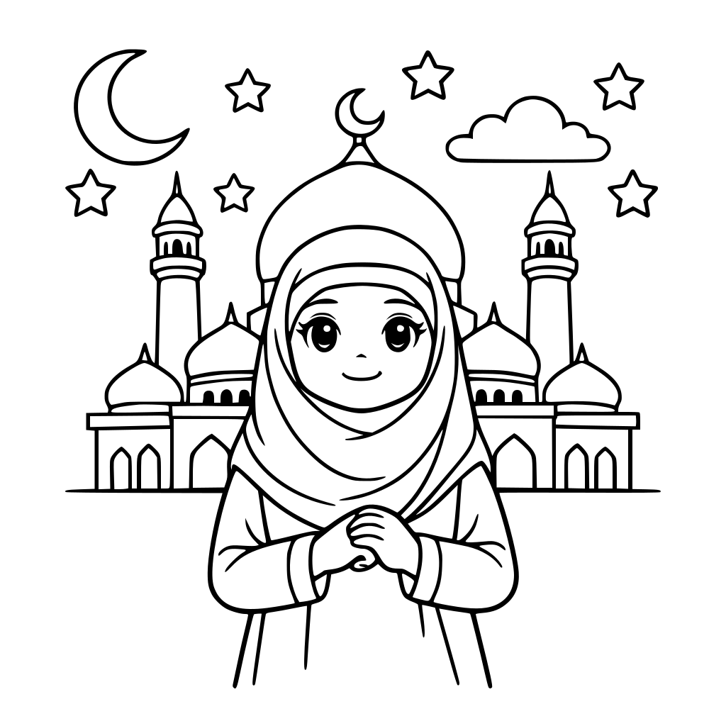islam, hijab, mädchen mit kopftuch, moschee