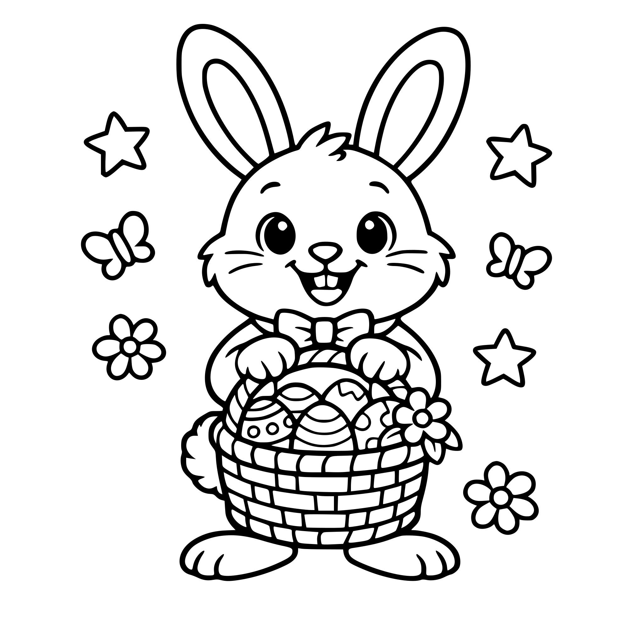 easter bunny with basket