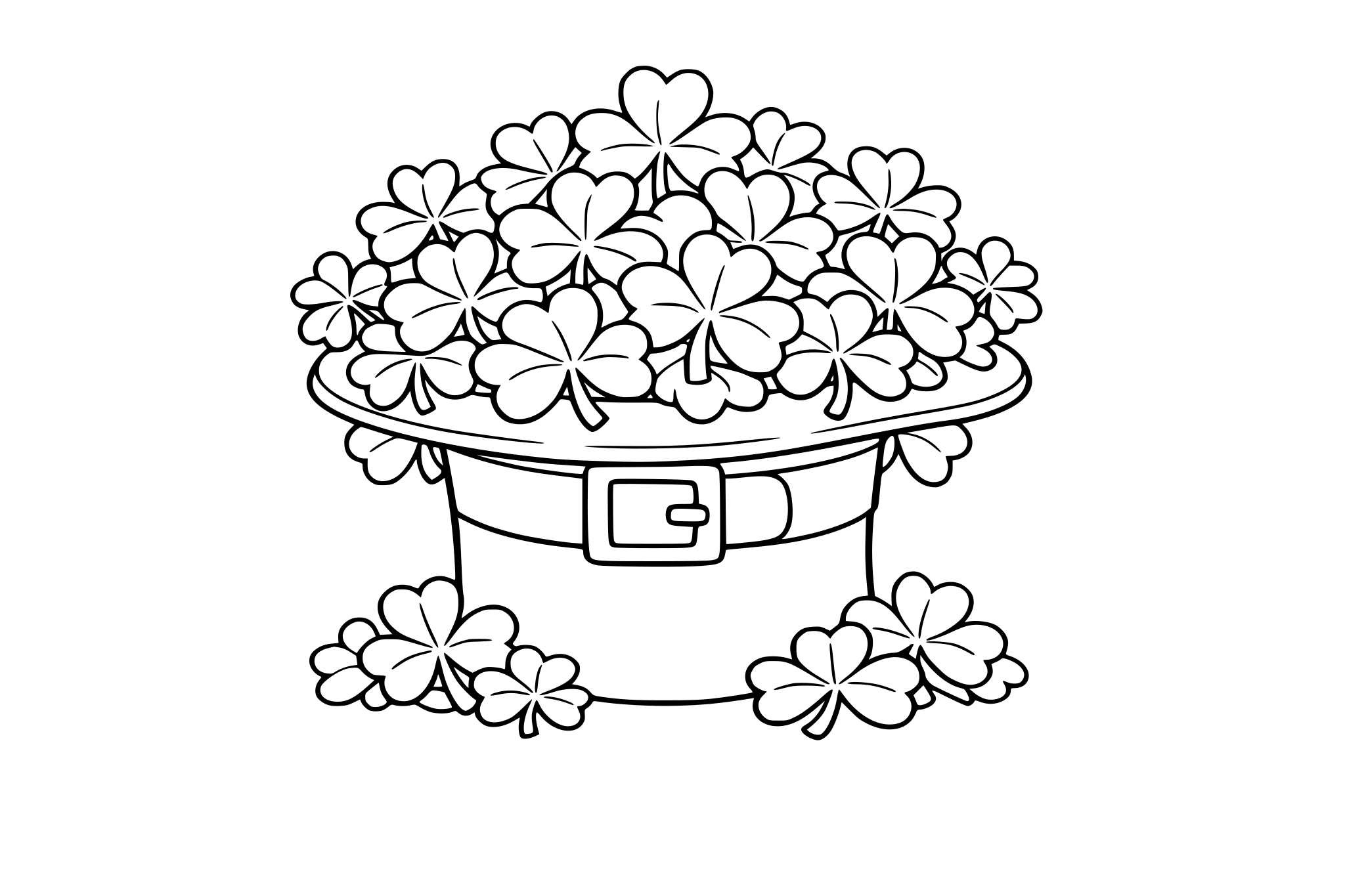 LEPRECHAUN Hat overflowing with clovers