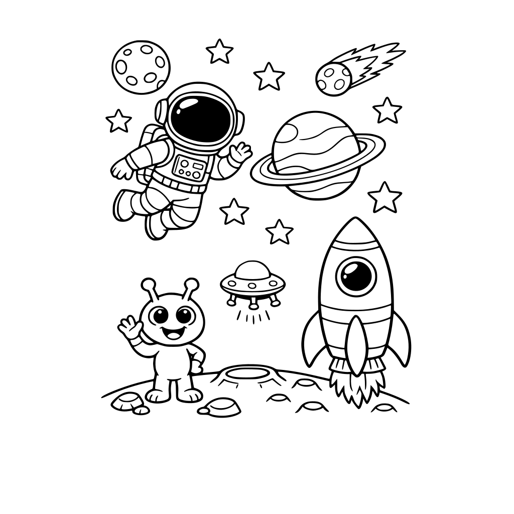 Dibujos para colorear en blanco y negros para niños