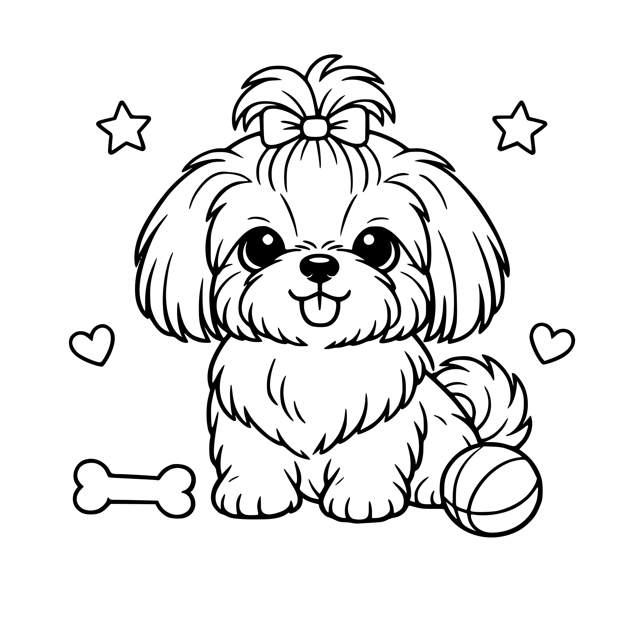 Um cachorro shitzu muito fofinho