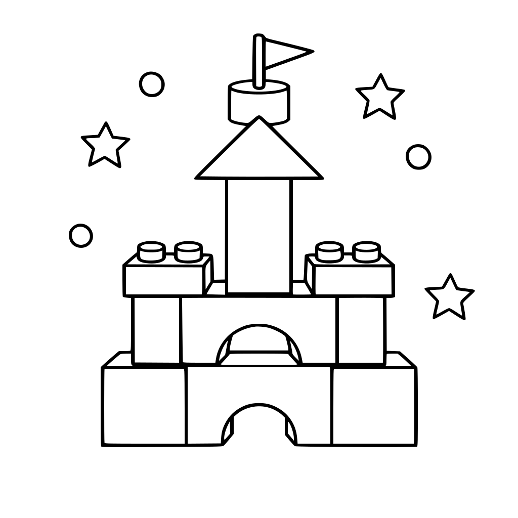 bauturm aus bausteinen