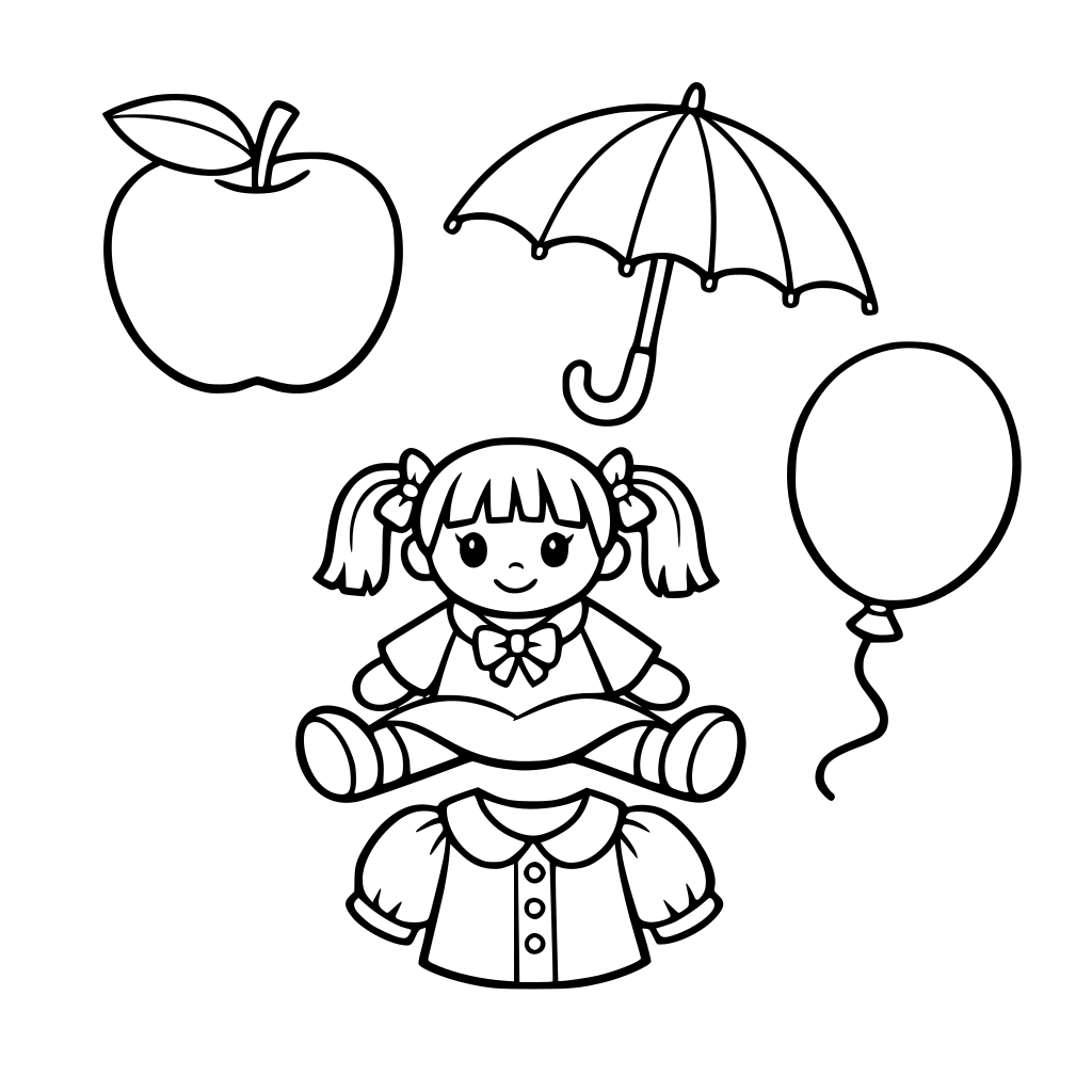 APPLE UMBRELLA DOLL BALLOON BLOUSE