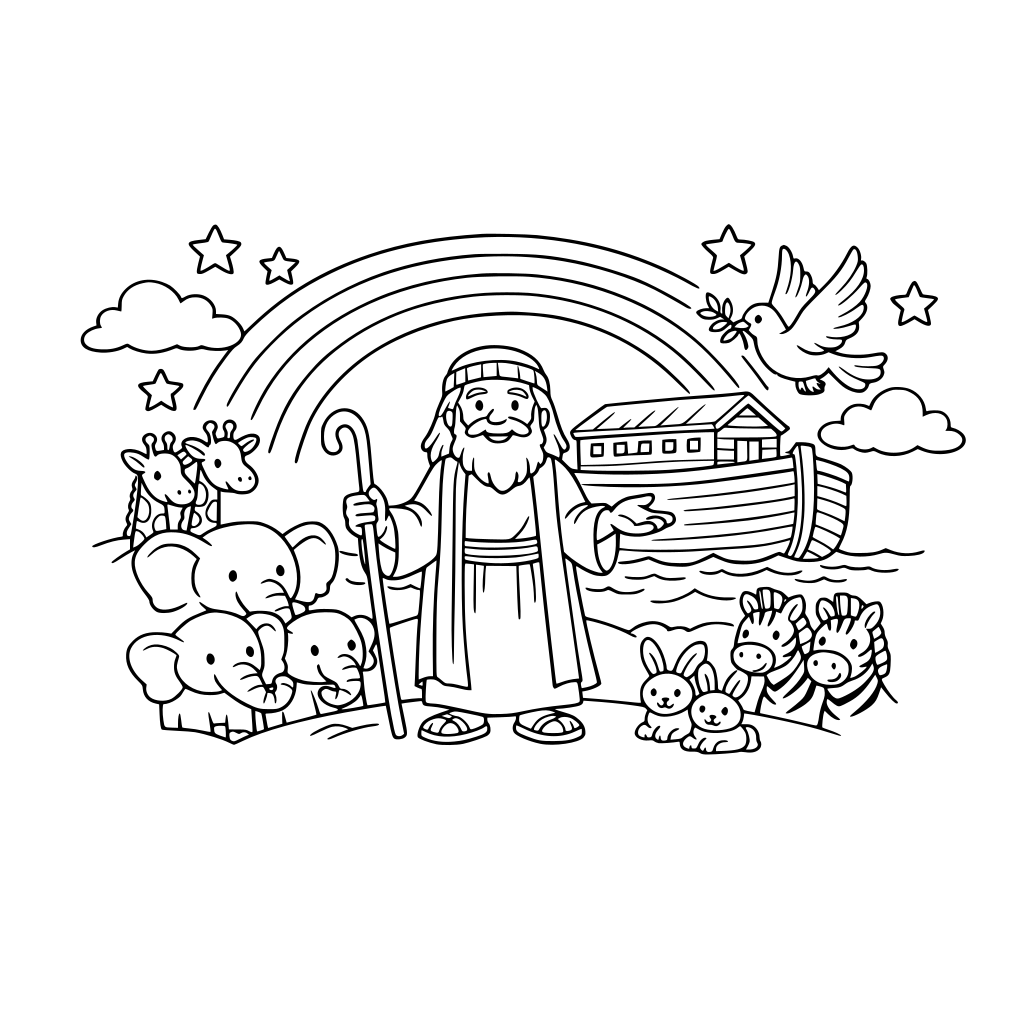 Noah and the rainbow dove ark