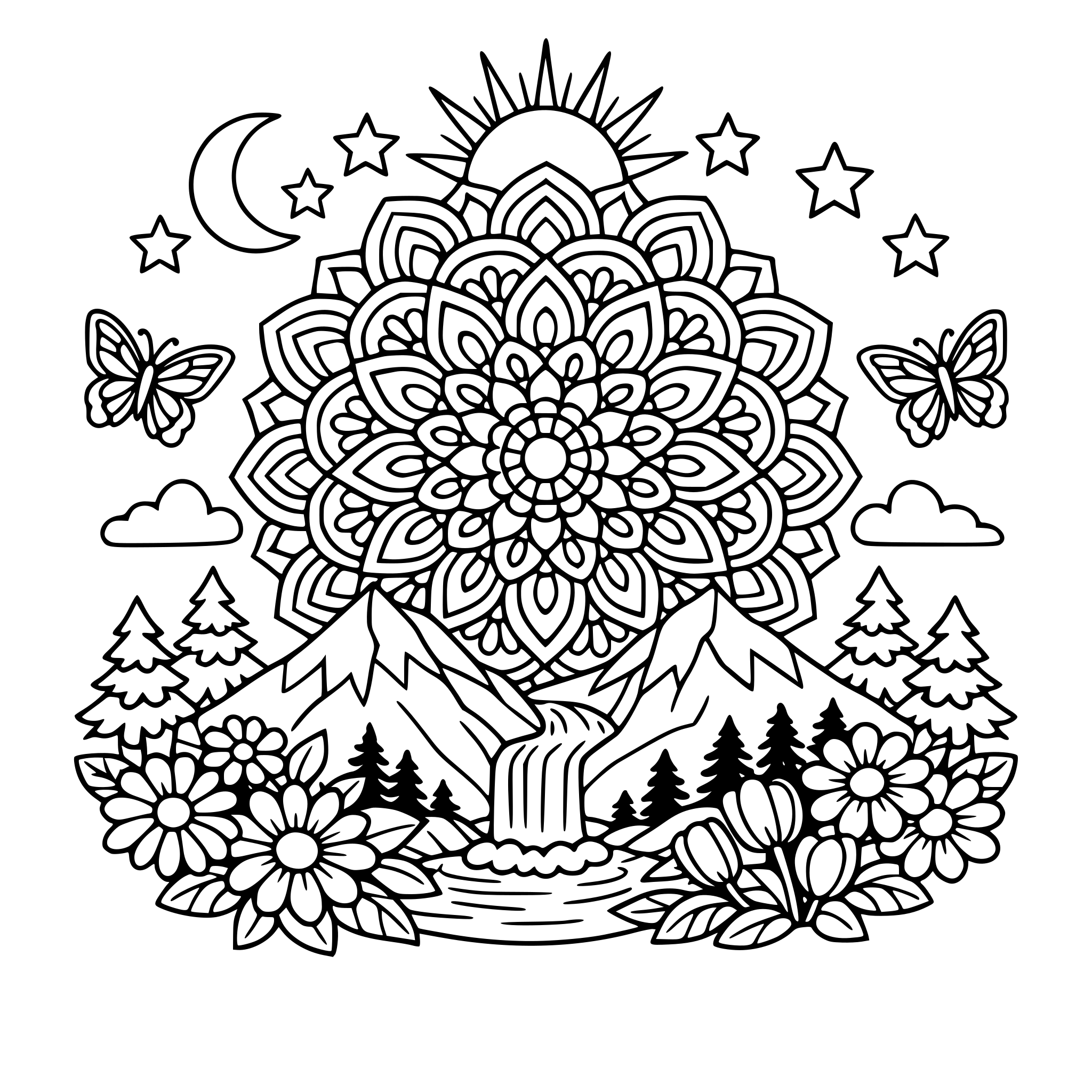 Floral patterns, mandalas, nature scense, abstract