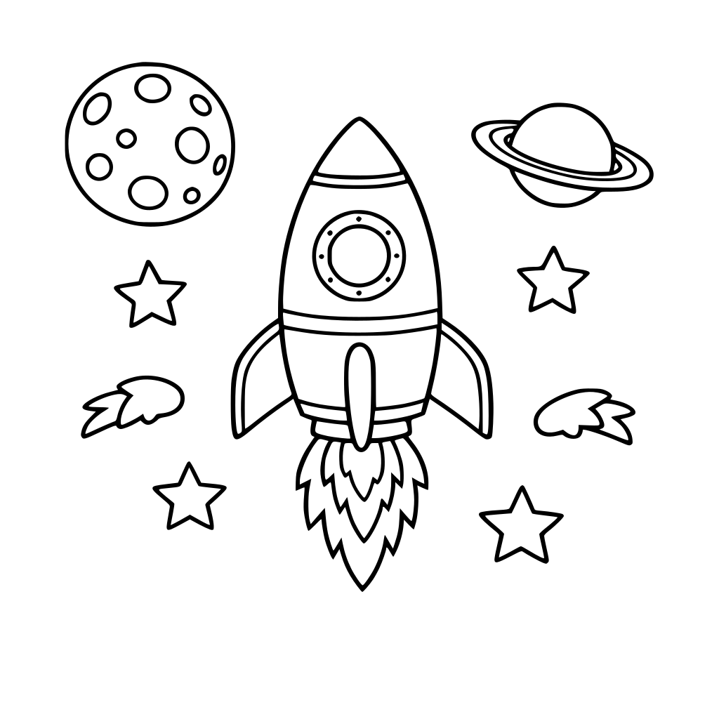 make this image black and white like a coloring book page