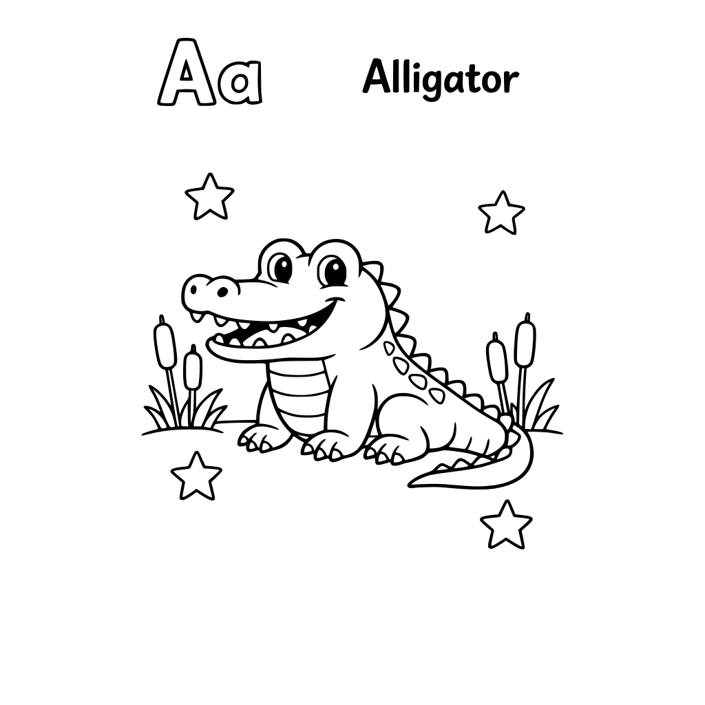i would like to create ABC animal colouring book for kids