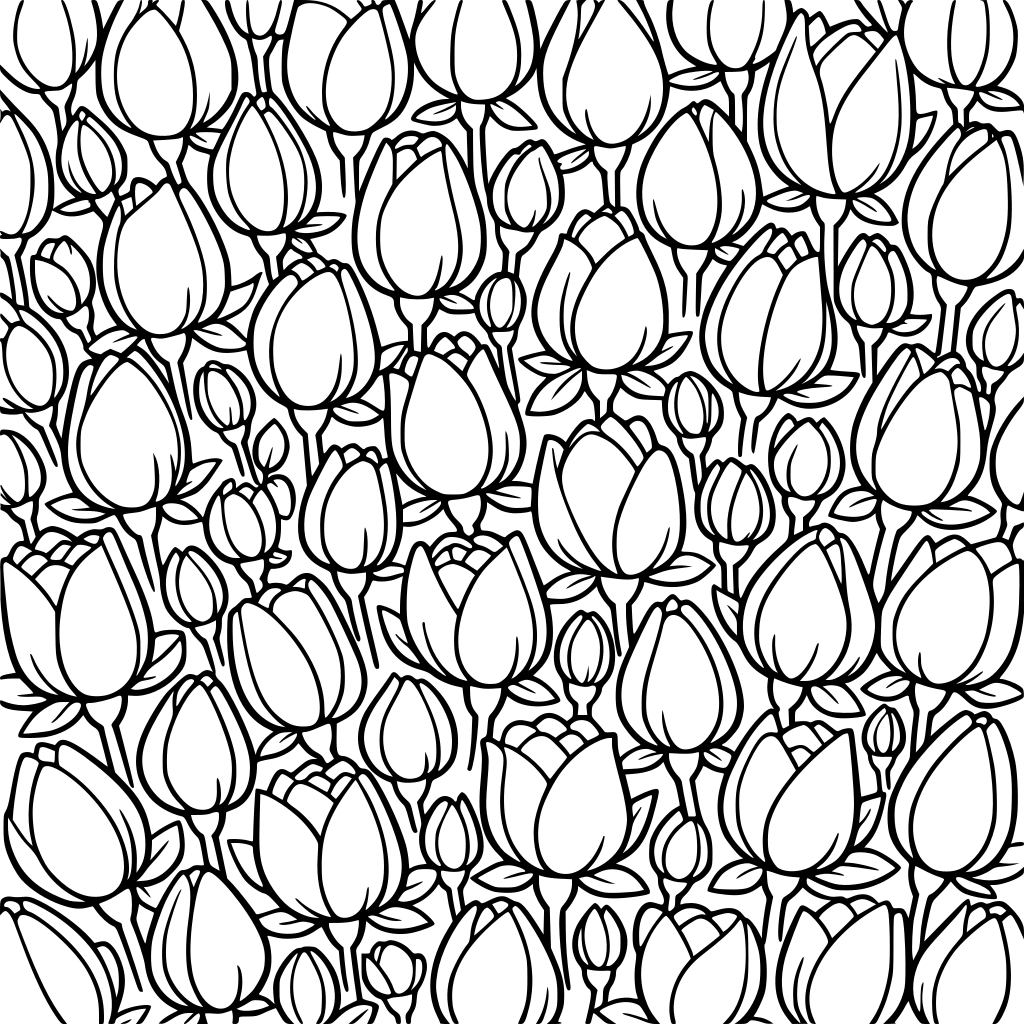 tło wypełnione tylko pąkami kwiatów