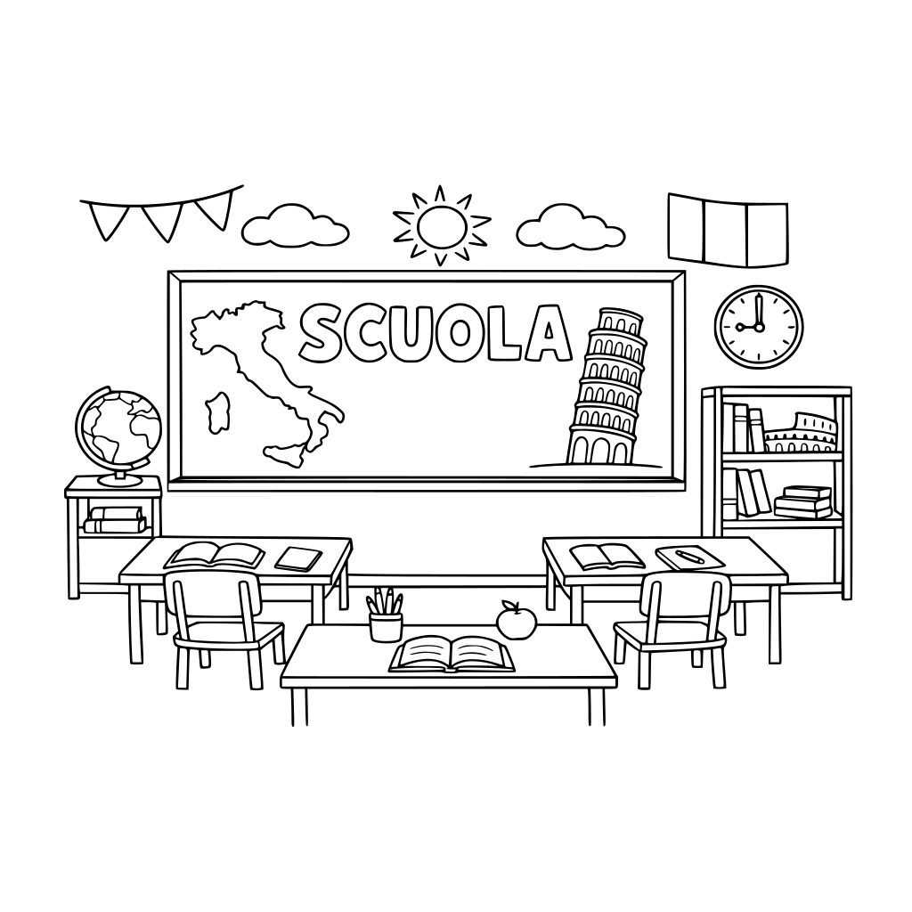 A school classroom in Italy.
