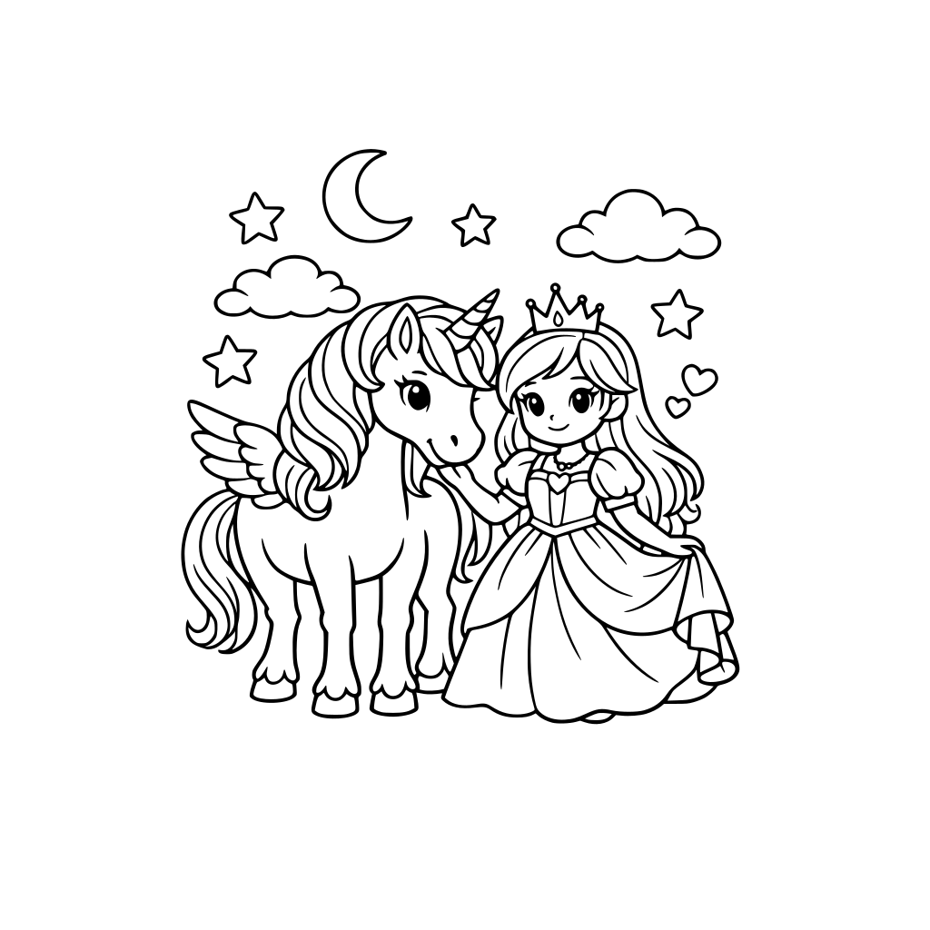 Licorne et princesse