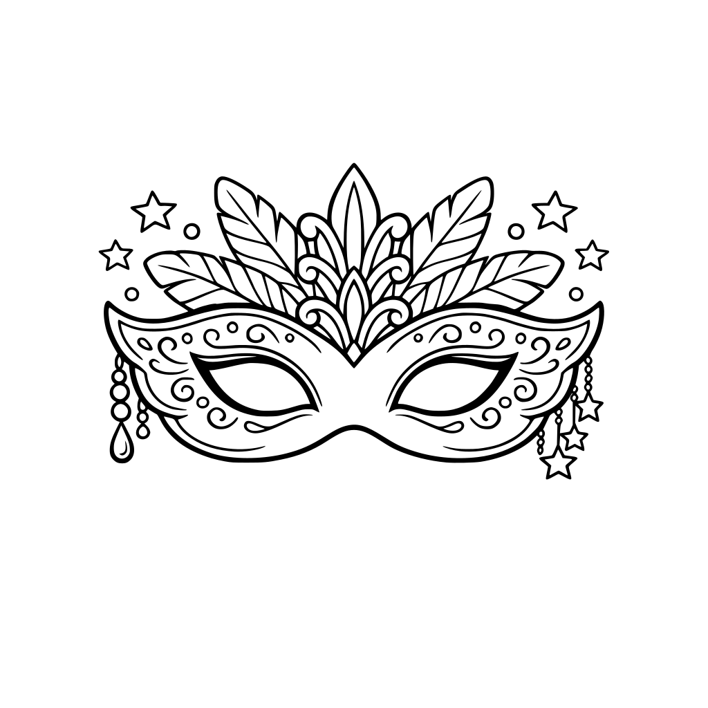 MASCARA DE CARNAVAL PARA PONER SOBRE LA CARA