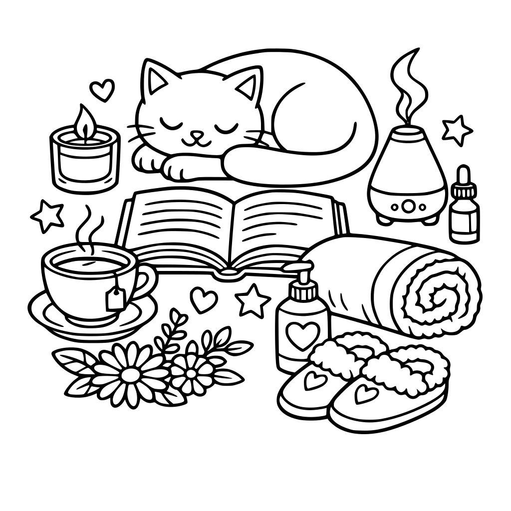 A Comfort & Wellness Colouring Book