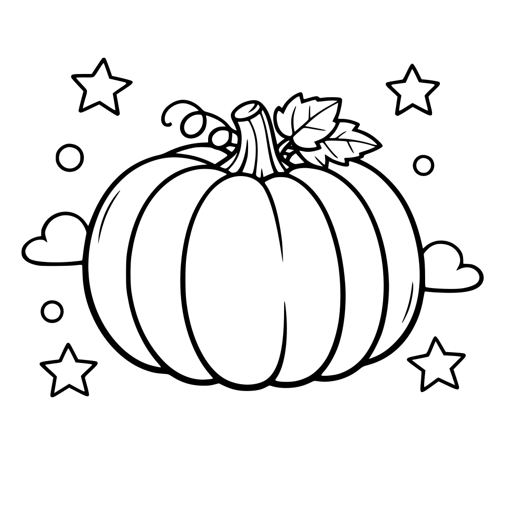 picture of a pumpkin for kids to color