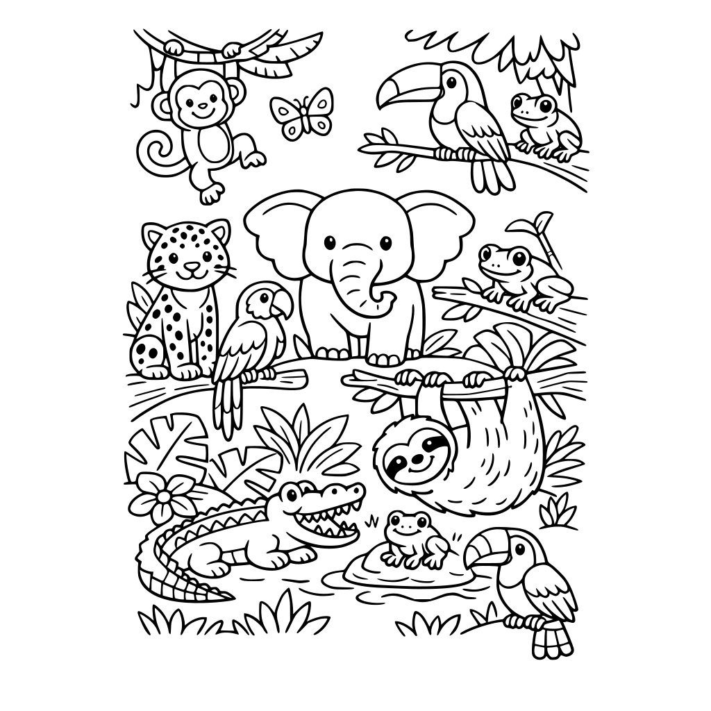 Ein Regenwald voller Tiere