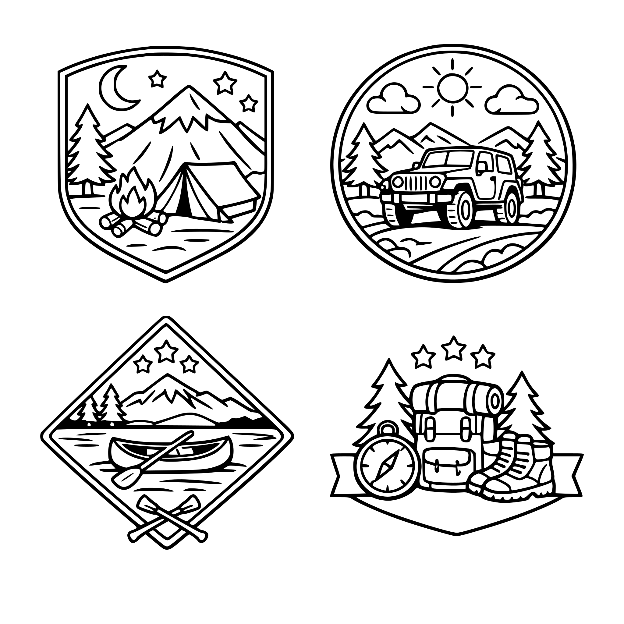 Make each badge into a coloring page