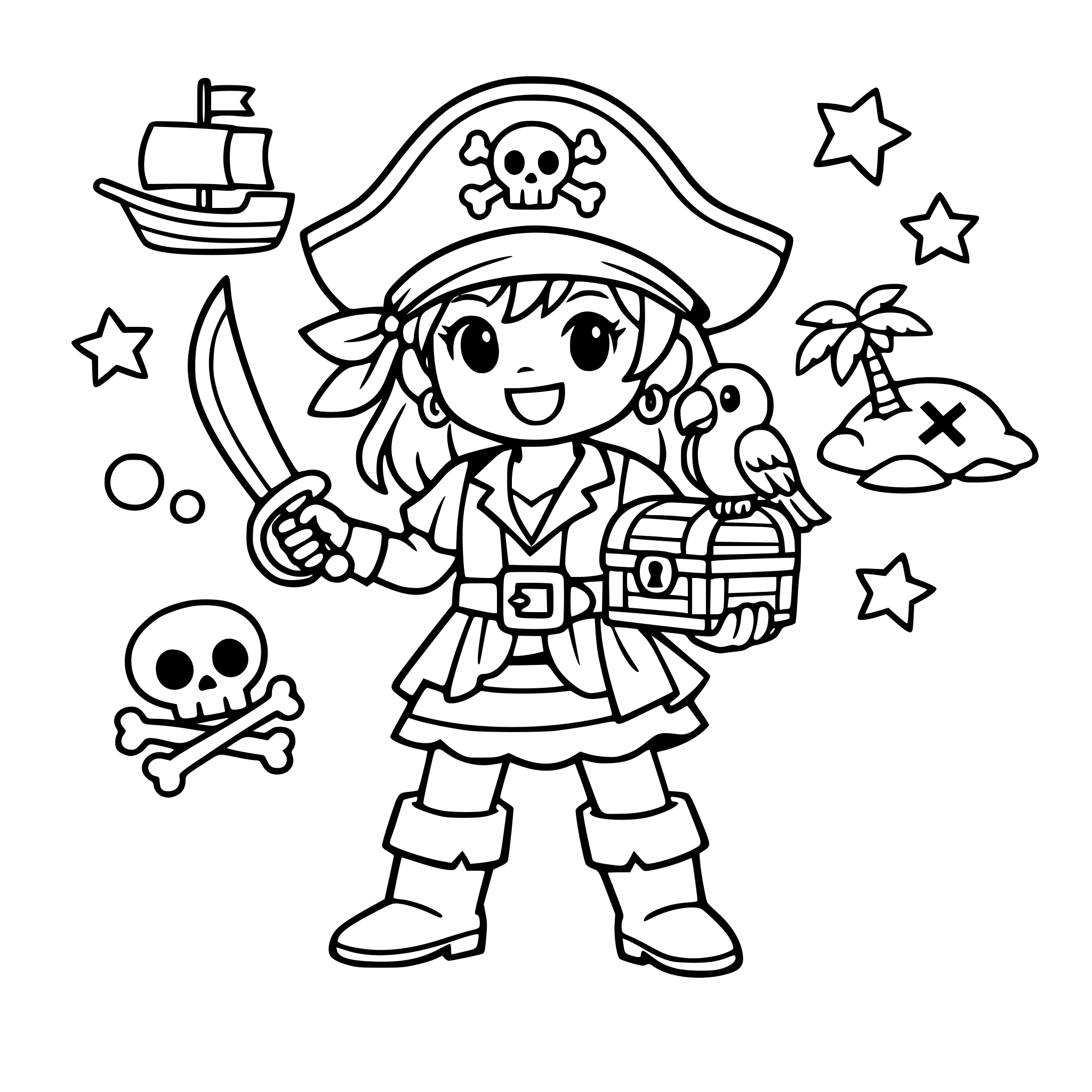 une pirate fille