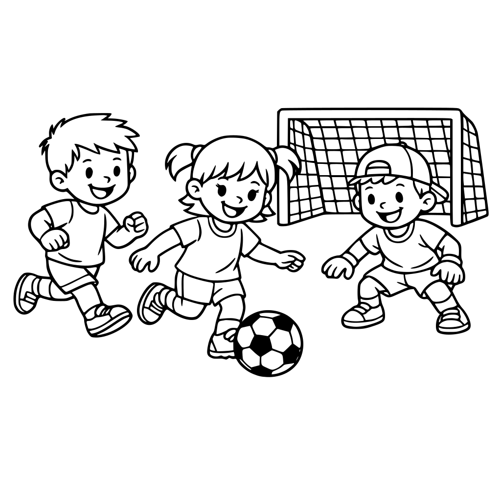 kids playing football