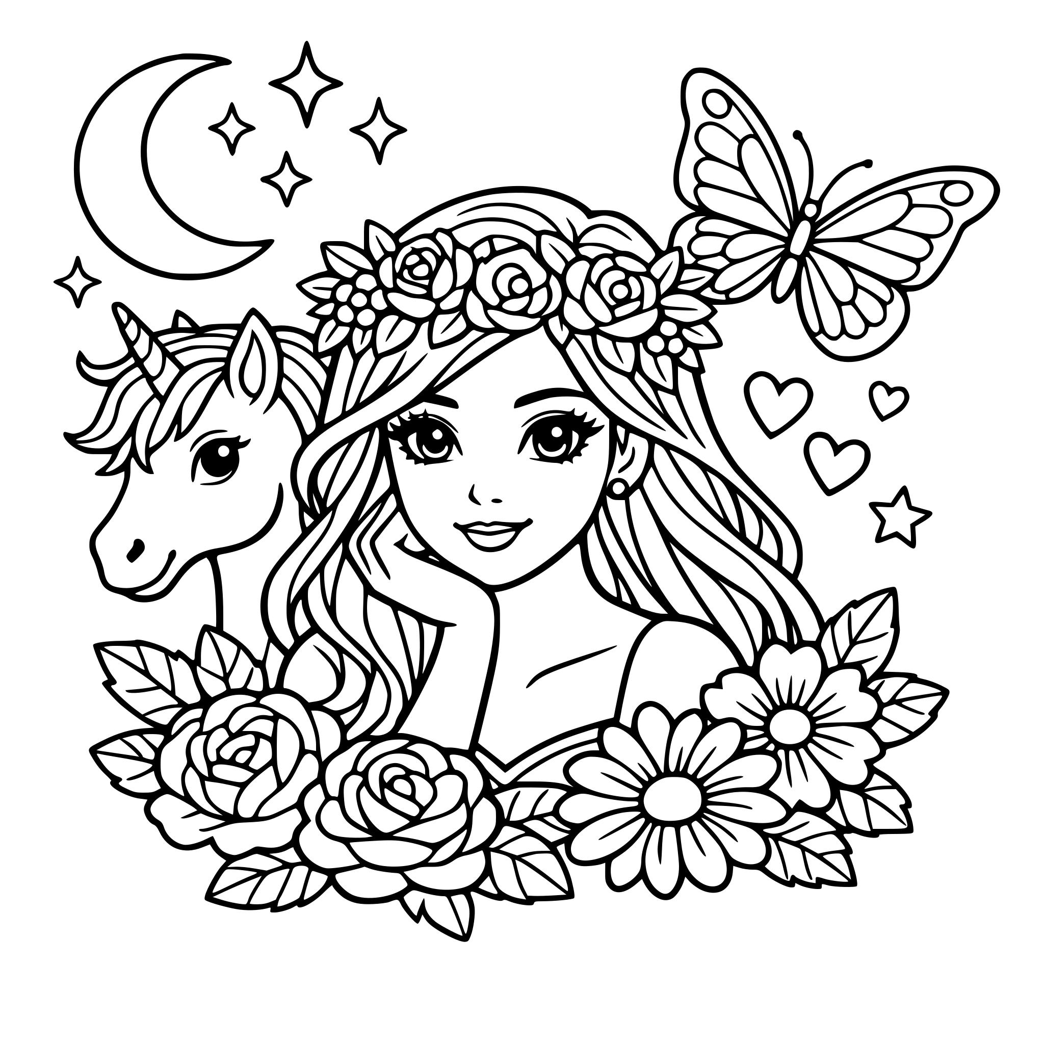 Colouring book for women and girls