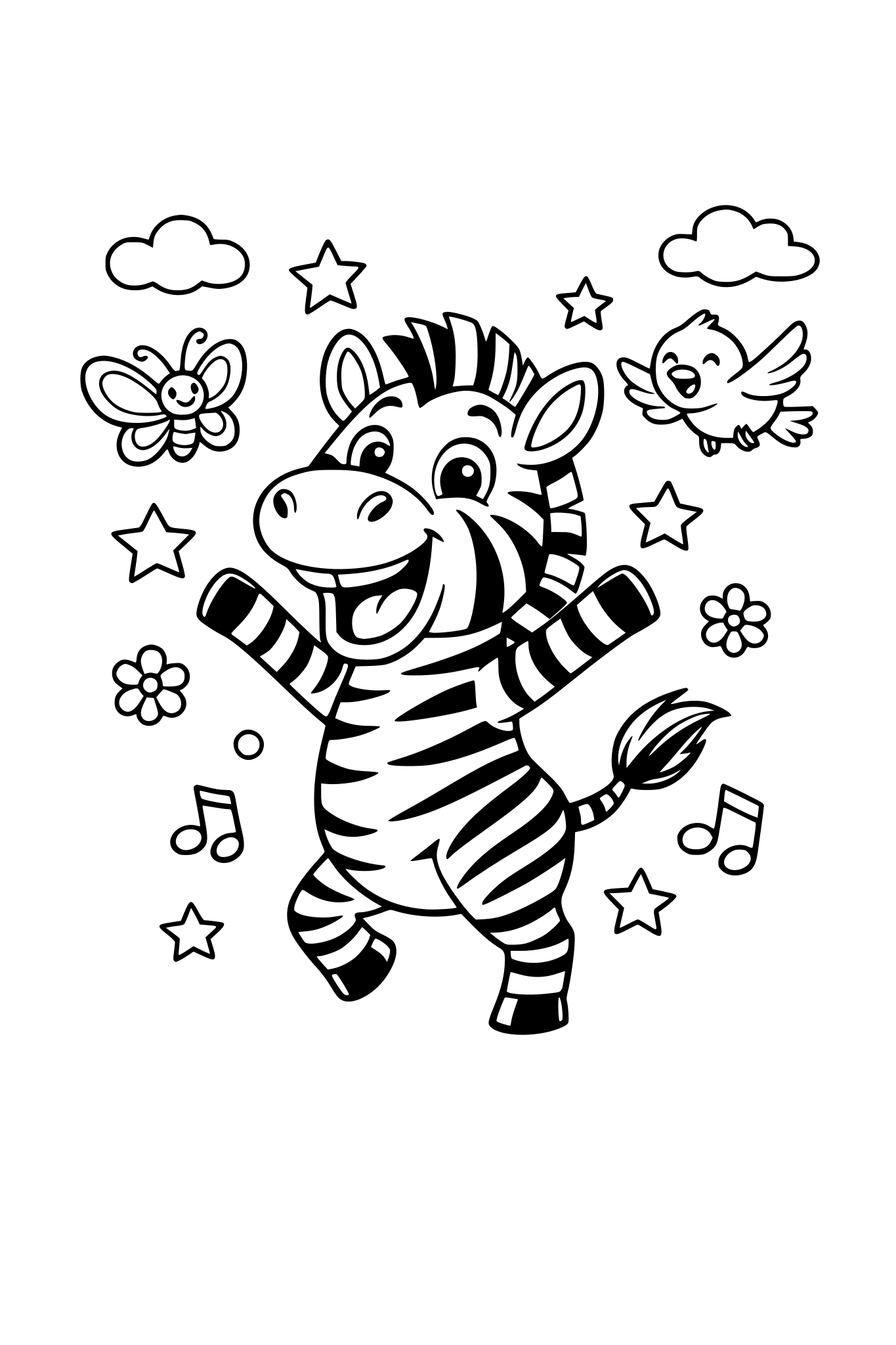 śmieszny zebra